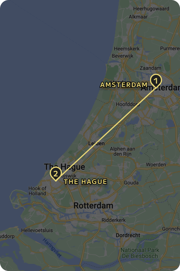 CHARACTERISTIC AND CULTURAL NEDERLANDS TOUR map