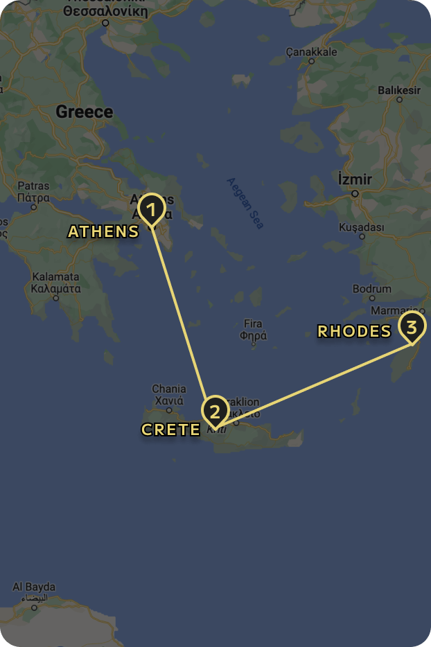 DISCOVER GREECE TOUR map