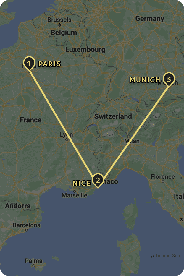France & Germany itinerary
