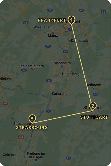 GERMANY to STRASBOURG VACATION itinerary